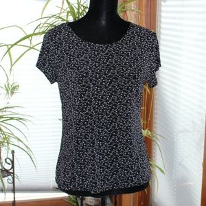 Briggs New York Top Black print Sz Medium